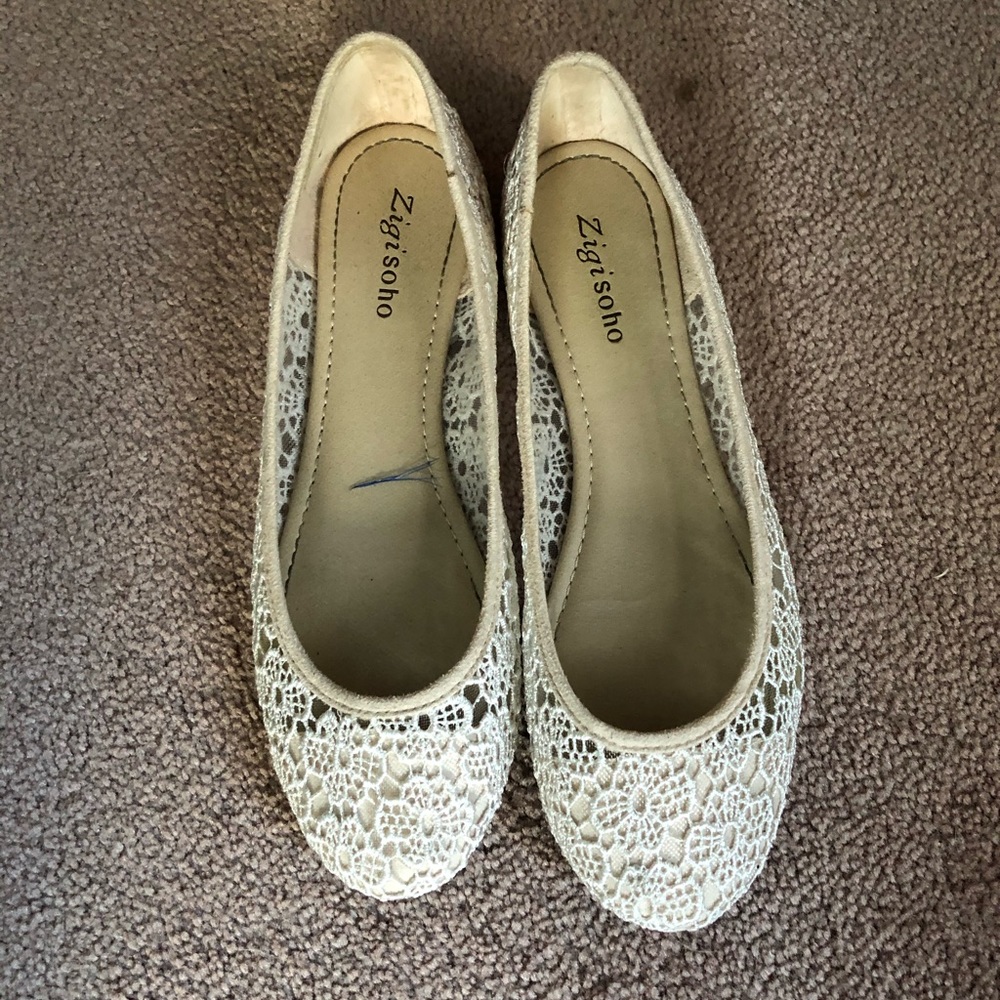 Ivory shoes never worn